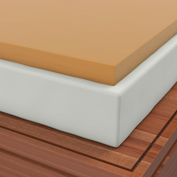 Zippered Cover included with Queen 4 Inch Soft Sleeper 5.5 Visco Elastic Memory Foam Mattress Topper USA Made