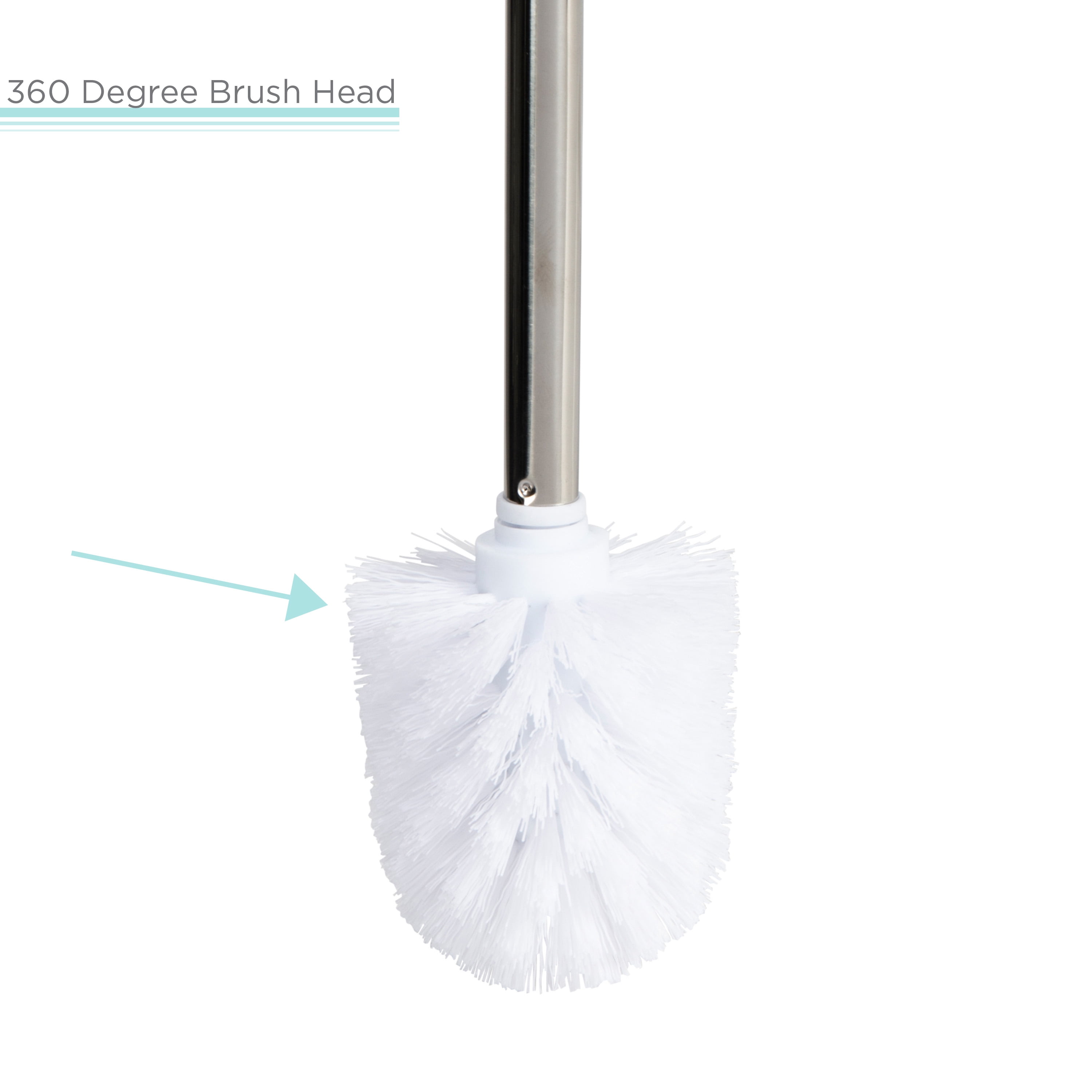 Bath Bliss Luxury Plastic Toilet Brush Holder in White