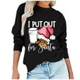 thumbnail image 4 of Pull de Noël pour Femmes Col Rond Cardigan d'Hiver Manches Longues Blouse Imprimée Graphique Mode Chandail en Molleton Mi-Longue Veste à Capuche Douce, 4 of 6