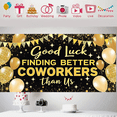 thumbnail image 5 of Decorative Banner Farewell Celebration Festive Design Golden Theme Office Party Backdrop for Coworker Farewell Indoor Event Workplace Gathering, 5 of 7