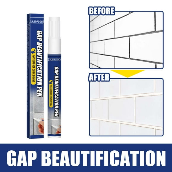Infidev Grout Pen 5ml, Tile Gap Fillerand Sealer Repair Pen for Bathtub, Sink, Toilet Tiles, Easy-to-Use, White Tile Paint Cleaner, Perfect for Bathroom, Balconyand Corridor Tiles Clearance