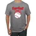thumbnail image 1 of Wild Bobby, Cute Baseball Mom Ribbon Gift, Mother's Day, Men Graphic T-Shirt, Heather Grey, Small, 1 of 3