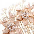 thumbnail image 3 of Elegant Rhinestone Headwear Hair Comb Imitation Pearl Bridal Hair Comb Exquisite Wedding Hair Accessories Hair Piece Wedding Supply, 3 of 8