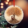 thumbnail image 5 of Glass Christmas Ornament Bookworm With Tree Artwork In Oil Paint Round Christmas Ornament Gift for Librarian Holiday Decorations And Xmas Gift Ideas, 5 of 8