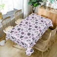 thumbnail image 2 of Duangreer Purple Halloween Rectangle Tablecloth, Pumpkin Wizard Hat Broom Decors Washable Table Cover for Party Picnic Decoration, 60 x 70 Inch, 2 of 6
