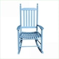 thumbnail image 6 of Outdoor Rocking Chairs | Solid Hardwood Porch Rocker for Porch & Balcony, Sky Blue | Solid Wood | Slat Back, 6 of 8
