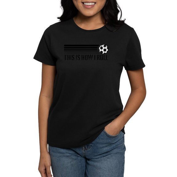 CafePress - Soccer Women's Dark T Shirt - Women's Traditional Fit Dark T-Shirt