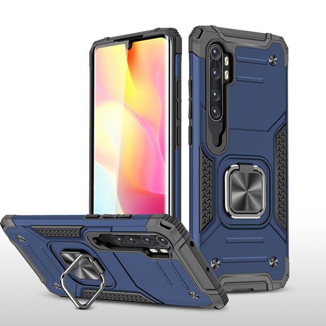 Funda de teléfono para Mi Note 10/Mi Note 10 Pro de Uso Rudo Shock color + Mica de Hidrogel