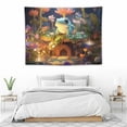 thumbnail image 3 of ONETECH  Frog Mushroom Tapestry, Aesthetic Moon Stars Butterfly Tapestry Wall Hanging for Bedroom, Plant Floral Funny Tapestries Living Room College Dorm Home Decor, 3 of 7
