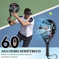 thumbnail image 2 of CAMEWIN Raqueta de Pádel con Funda de Pádel Profesional con Superficie de Fibra de Carbono y Núcleo de Espuma Flexible de Memoria EVA para Principiantes con Cubierta, 2 of 8