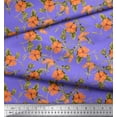 thumbnail image 2 of Soimoi Rayon Fabric Leaves & Wild Flower Floral Printed Fabric 1 Yard 56 Inch Wide, 2 of 3