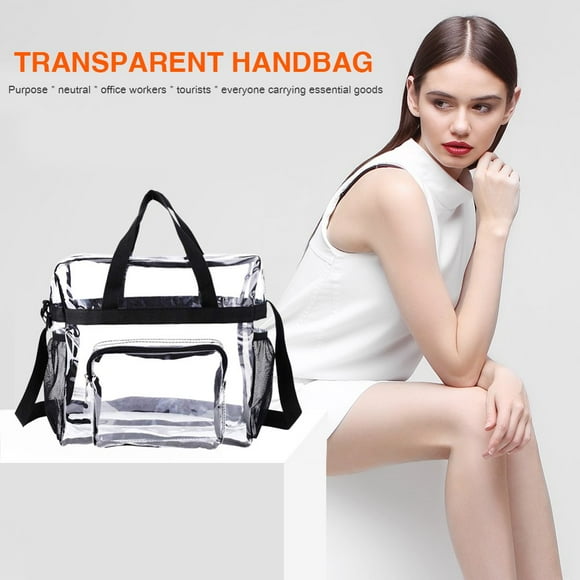 Sac Messager Transparent Unisexe de Mode pour Stade de Sport et Voyage, Sacs à Main Portables