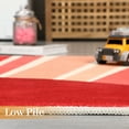 thumbnail image 3 of Hasoo 2' x 6' Hallway Runner Rug Colorful Washable Rug Sun Print Modern Boho Runner Rug for Room Laundry Room, Red/Green, 3 of 5