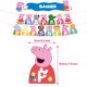 thumbnail image 2 of Lindo juego de globos de la serie Peppa Pig con dibujos animados, página de trofeos, juguete de cumpleaños para niños de George, decoración, globos de aluminio, suministros para fiestas, 2 of 5