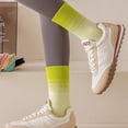 thumbnail image 2 of Women's Gradient Crew Socks 3-Pack Soft Stretch Knit Comfortable Stylish Everyday Wear, 2 of 4