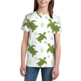 thumbnail image 3 of Wukai Cute Turtle Youth Unisex Short Sleeve T-Shirt for Boys, Girls, Teens, and Kids-Large, 3 of 7