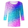 thumbnail image 4 of Shorts pour Femmes Mode Robe Chandail Imprimée à Manches Courtes Col Rond Hauts à Manches Courtes pour Femmes Tailles : P-5TG, 4 of 5