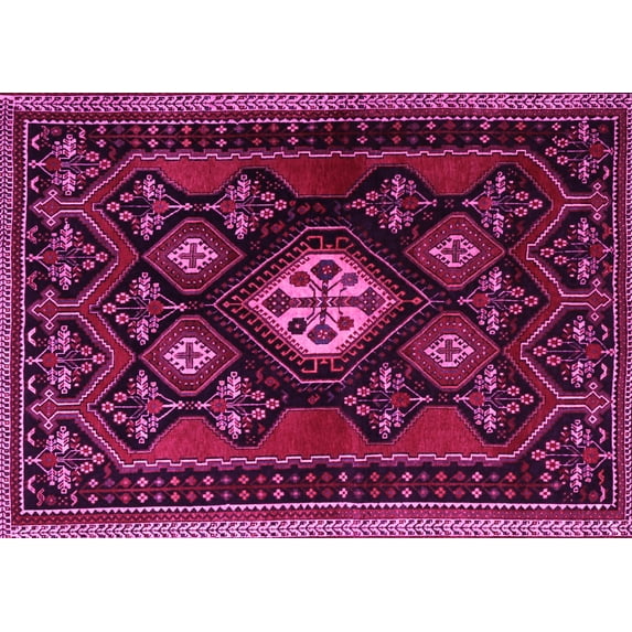 Ahgly Company Indoor Rectangle Persian Pink Traditional Area Rugs, 5' x 8'