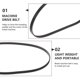 thumbnail image 3 of PTOOTP Bread Machine Drive Belt Negro Para Reemplazo Accesorio Práctico Y Ligero Para Cocina, 3 of 8