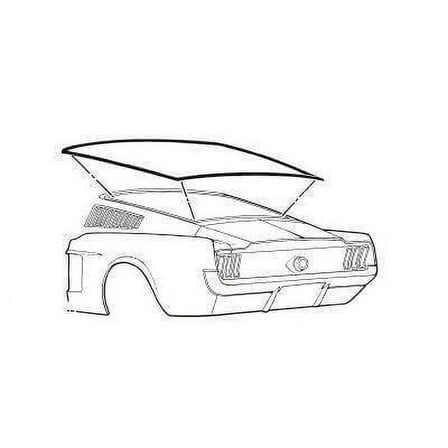 Scott Drake C7ZZ-6342084-A 1967-1968 Fastback Rear Window Weatherstrip