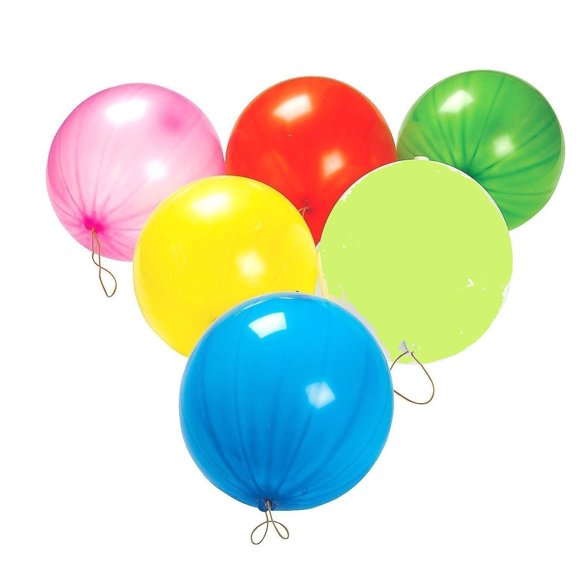 Punch Balloons, Balls - 12 per unit - Assorted Colors