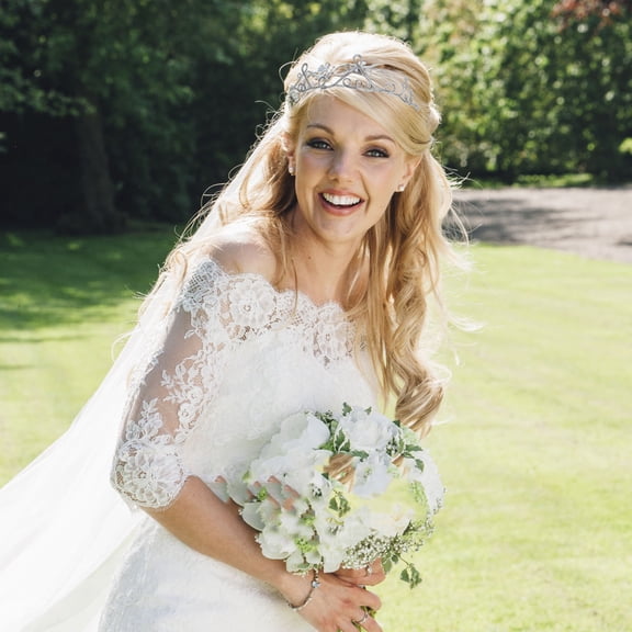 LOLIPPYY DIY Silver Copper Crown for Decoration Elegant Headwear Ideal for Parties and Ceremonies One Size