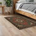 thumbnail image 2 of Area Soft Rugs 2x3 Washable Non Slip Boho Small Floor Entryway Rugs for Living Room Bedroom, Vintage Style Farmhouse Mat for Kitchen Red & Green, 2 of 7