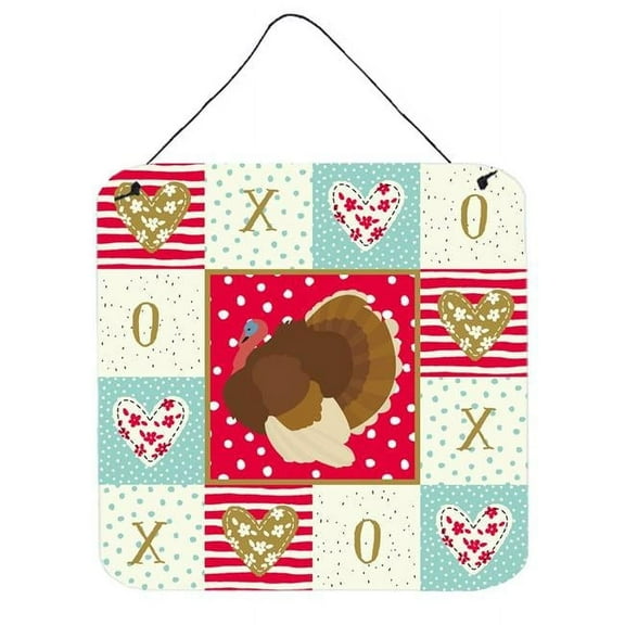Carolines Treasures CK5417DS66 6 x 6 in. French Turkey Dindon Love Wall or Door Hanging Prints