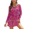thumbnail image 1 of Lalady Robe à Col Carré 4 Pcs Mignonne Ample Imprimée Élégante Plage Fête Robe Groovy Tendance Colorée Populaire Belle Cool, 1 of 5