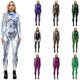 thumbnail image 2 of Disfraz de Carnaval Future Technology, conjunto de traje de Robot con estampado 3D, traje de Halloween Steampunk Zentai, monos de fantasía, 2 of 5