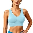 thumbnail image 2 of Ohmyroo Women's Seamless Racerback Sports Bra, Removable Pad Wireless Workout Bra in Extended Sizes, 2 of 10