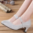 thumbnail image 4 of Dakaela Women's Pumps Close Toe Low Heel Dress Mary Jane Shoes Office Work Church Wedding Pumps, 4 of 8