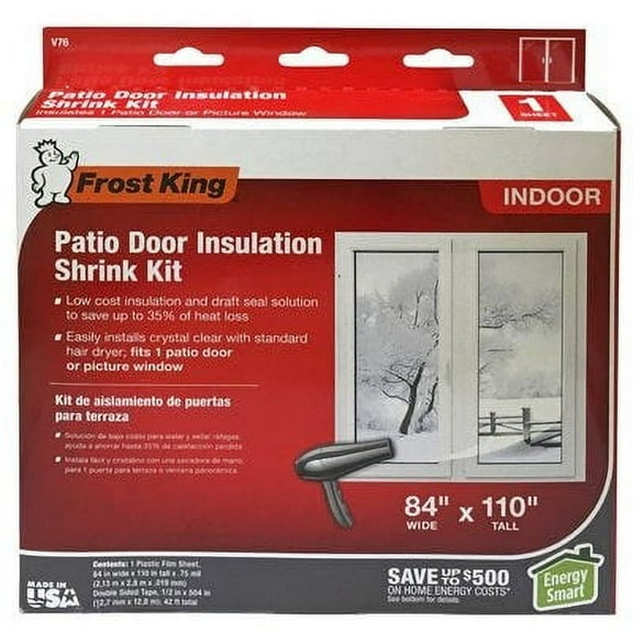 Frost King Insulation Kit 84 in x 110 in Easy Install, Weatherproof Window Insulation Kits 84 "x110"