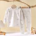 thumbnail image 2 of masbird Pajamas For Kids Little Girls Boys Pajamas Cute Graphic Cotton 2 Piece Train Toddler Sleepwear Fall Winter Clothes Set for 6-24 Months 2t 3t 4t 5t 6t 7t 8t 9t(Beige,6-12 M), 2 of 5