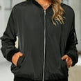 thumbnail image 2 of Ladies' Fashionable Baseball Jacket Casual Zipper Jacket Spring and Summer Thin Coat, 2 of 5