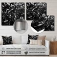 thumbnail image 4 of Designart "Graffiti Of Marble Black and Gold II" Abstract Marble Metal Art Print, 4 of 5