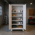 thumbnail image 6 of Homy Casa 71" Tall Garage Storage Cabinet with Adjustable Shelves, Heavy Duty Utility Organizer White, 6 of 9