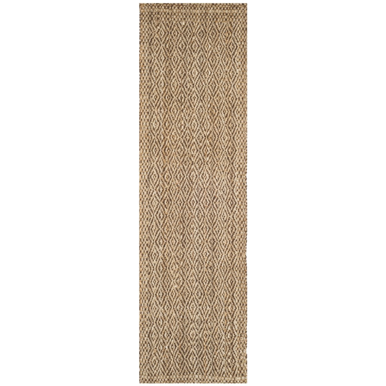 SAFAVIEH Natural Fiber Doreen Geometric Jute Area Rug, Natural/Brown, 9' x 12'