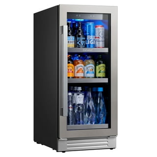 Premier Flame Beverage Mini Fridge Appliance Refrigerator Locking Glass  Door