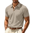 thumbnail image 2 of Polo Shirts for Men Summer Lightweight Short Sleeve Lapel Collar Business Casual T Shirts Golf Shirt, 2 of 8