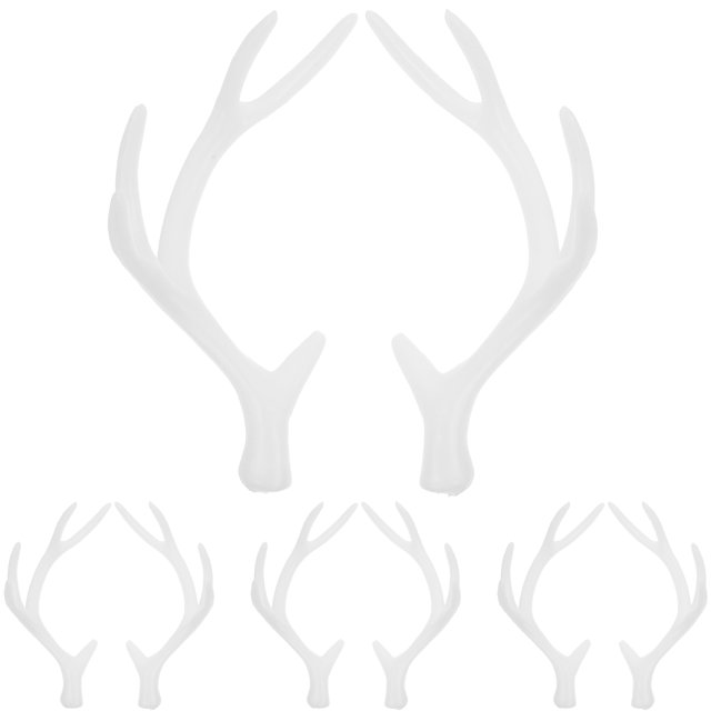 4 pares de simulación de astas de ciervo de plástico DIY Cosplay animales cuerno diadema decoración del hogar