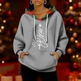 thumbnail image 4 of Women's Fashion Casual Christmas Print Pullover Long-Sleeve Sweatshirt with JESUS Design for Holiday Season and Comfortable Wear,Gray,M, 4 of 5