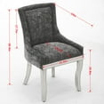 thumbnail image 6 of Dtwnek Set of 2 Chenille Dining Chair with Gold Plated Legs, Upholstered Dining Chair for Dining Room, Living Room, Green, 6 of 10