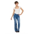 thumbnail image 5 of Forever 21 Women’s Denim Pants with Rhinestones and Embroidered Back Pocket, Straight Leg Jeans for Casual Outfits and Everyday Wear, 0-14, 5 of 6