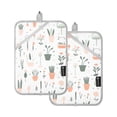 thumbnail image 7 of Yayeee Pot Holders Kitchen Heat Resistant with Pocket 7"x9.8" Cotton Oven Cooking Hot Pads, Green Garden Pattern, 7 of 7