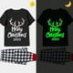 thumbnail image 3 of Pijamas familiares a juego de Navidad, conjunto de Pijamas cortos negros brillantes, Feliz Navidad, 2023, 3 of 3