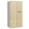thumbnail image 3 of Maximum Height Recessed Mounted 4C Horizontal Mailbox with 20 Doors and 2 Parcel Lockers in Aluminum with USPS Access - Rear Loading, 3 of 4