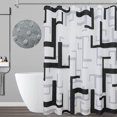 thumbnail image 2 of Extra Long Shower Curtains 84 inches Black and White Shower Curtains for Bathroom Simple Classy Neutral Contemporary Water Repellent Fabric Shower Curtain for Bathroom Decor,72 x 84 inch, 2 of 6