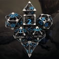 thumbnail image 6 of MACTANO Metal DND Dice Set Dungeons and Dragons Dice Set MTG RPG Board Game Toy-Cthulhu Blue Number, 6 of 7
