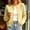 Yellow, variant on Liuinsasek Womens Cropped Cardigan Fashion Solid Color Long-Sleeve Crew-Neck Button Down Micro-Cable Knit Stylish and Versatile Winter Clothes